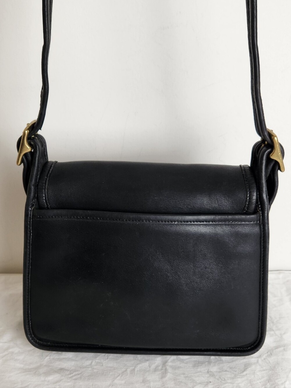 Vintage Black Leather Coach Purse - Picture 2 of 16
